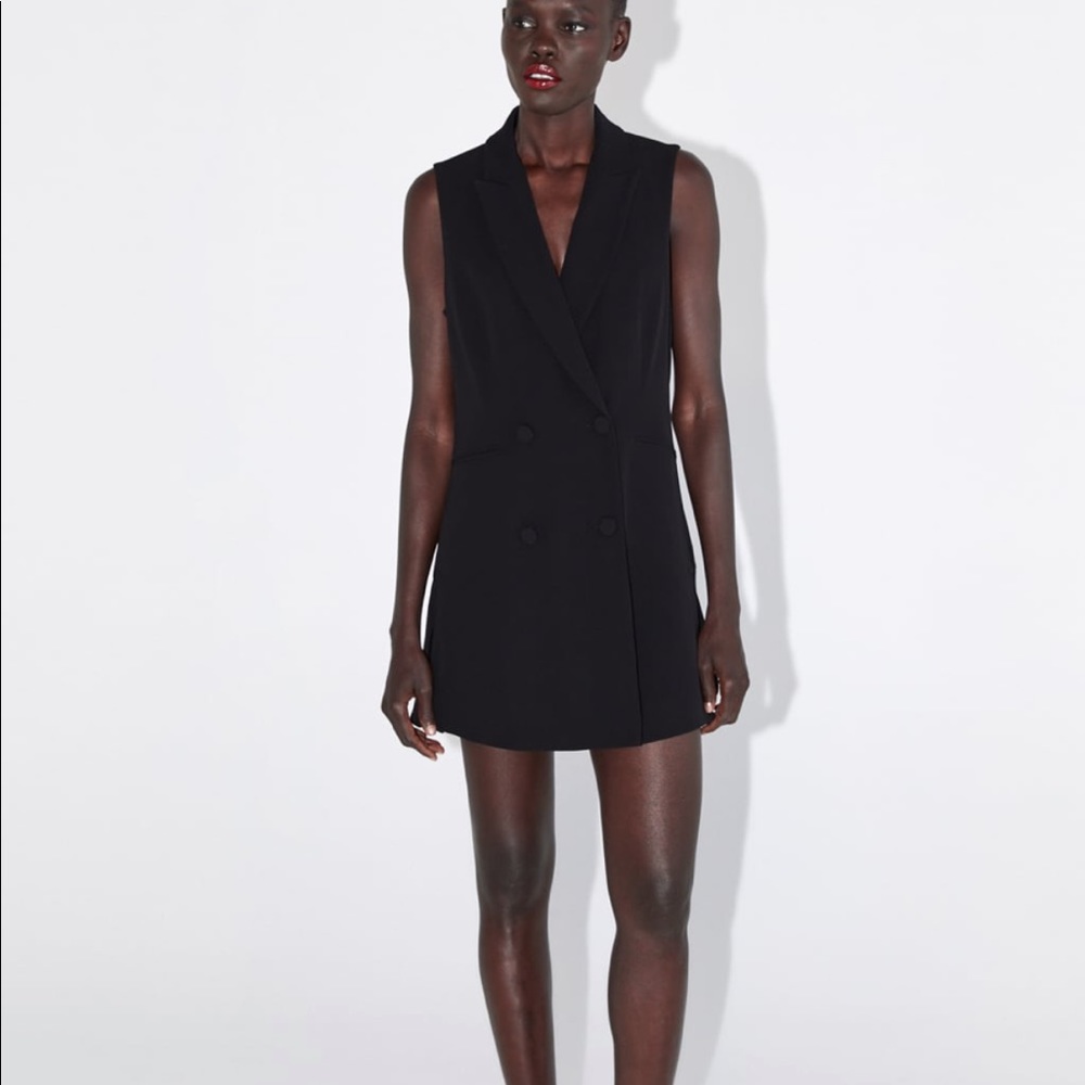 Zara black vest dress